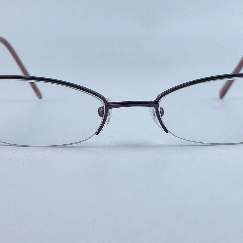 Adensco JOY JJF Women's‎ Eyeglasses Black Metal Cat Eye Half Rim 50-18-135 mm